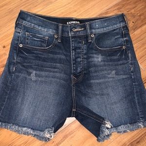 Express midi high rise shorts